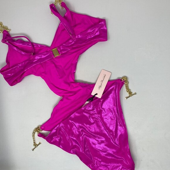Agent Provocateur Antronella Pink Gold Swimsuit NWT $285 - Picture 6 of 9